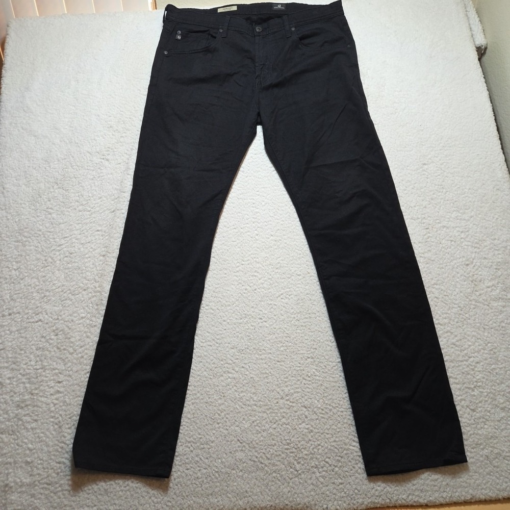 AG ADriano Goldschmied‎ Pants Mens 36 36x34 Black The Matchbox Slim Straight